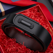 Paul Genuine Leather Men Toothless Automatic Buttons Youth Pants Belts Han Edition Young 100 hitch a minimalist Tide Smart Belt
