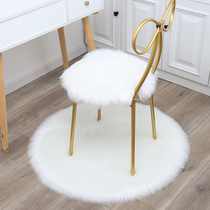 Wool bedroom carpet chair cushion living room balcony Photo carpet cute imitation bedside decoration round makeup plush