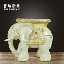 Living room decoration European and American resin elephant stool shoe stool elephant stool home creative craft living room decoration