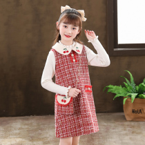 Girls' Winter Wears Little Fragrance New Year's dress New Year's dress New Yanghua Children's fashionable New Year's dress Autumn Winter Child costume