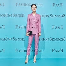 Spring 2022 high-end fabric purple long-sleeved suit feminine high-end professional suit costume