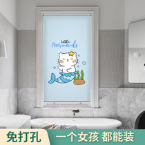 Fu Tiffin kitchen curtains blackout-free installation original pattern environmentally friendly custom sunshade bathroom roller blind F48