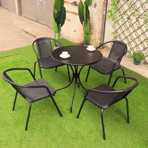 Outdoor courtyard leisure tables and chairs three suites combined network red vine chair terrace terrace small tea table tea table and chair