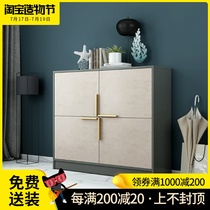 Shoe cabinet Light luxury simple modern home door wall Nordic wooden entrance cabinet Balcony storage cabinet Shoe rack
