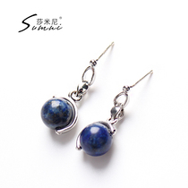 sumni shimini retro minimalist fashion 18K bag gold 925 silver red agate gold stone earl decorated nail ring woman