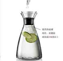 Eurostyle Style Large Capacity Juice Jug Transparent Glass Cold Kettle Cold Kettle Foam Teapot Milk Pot