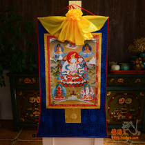 Buddha scroll painting Tibet gilded gilded bronzing Thangka White mother Thangka Buddha Tibetan mounting 35*20cm