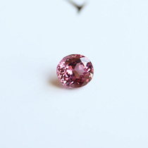 1 46 carat natural hot powder tip crystal naked stone elliptical ring surface crystal permeable anti-fire customized female ring pendant