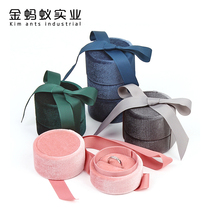High-grade ribbon flannel jewelry box creative ring box necklace box marriage proposal jewelry packaging gift box