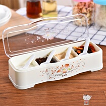 utsuwa seasoning jar set Seasoning box Kitchen supplies with lid material box Salt jar condiment household with spoon