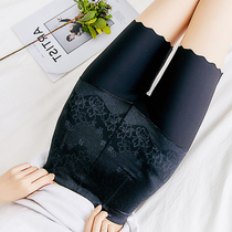 High waist collection of abdominal safety pants anti-walking light female summer thin section ice silk without marks and no curbside big code fat mm beat bottom pants to wear