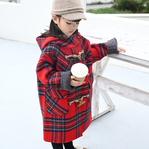 Childrens wool coat clothes autumn and winter clothes thicken coat for boys and girls handsome hair and girls plastic coat