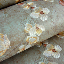 Retro 3D American wallpaper non-woven AB version pastoral living room bedroom TV background wall warm wallpaper