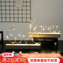 Nordic ins alphabet night light ornaments home living room bedroom decorations desktop furnishings love romantic gifts