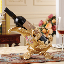 European luxury home wine rack ornaments court retro decorations Creative resin wine rack Wedding gifts