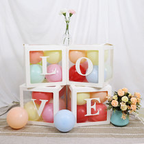 New Net red transparent balloon box BABY LOVE box BABY birthday party wedding room decoration layout