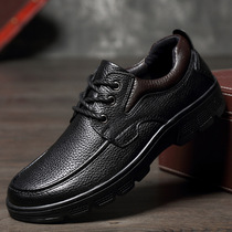 Men Leather Shoes Head Layer Bull Leather Spring Casual Plus Suede Business Casual 100 Hitch Big Code Genuine Leather Comfort Soft Bottom Mens Shoes