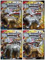 Tourist souvenir toy with white tiger Lion Elephant Cheetah Panda deformed robot