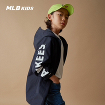 MLB childrens official boys and girls lamb Cashmere interior detachable jacket foreign style two-piece tide autumn and winter New