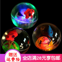 Special price hot selling creative transparent sparkling crystal elastic ball play for children to stall the source toy