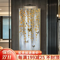 Pure hand-painted physical butterfly flower oil painting modern simple light luxury porch corridor decoration mural abstract customization