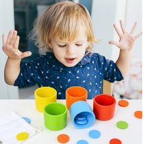  Color classification cup Childrens cognitive number Baby early education educational toys 1-2-3 years old boys 4 girls