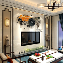 Modern simple watch wall clock Living room net red map Light luxury wall household fashion Nordic creative art clock