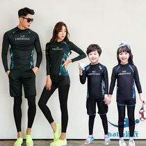 New parent-child Swimsuit Beach pants split skirt style flat corner thin Belly Belly swimwear hot spring a family of four swimsuits