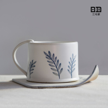 Miyake Family original handmade coarse pottery coffee cup saucer Creative water cup Gift set Cup Mug