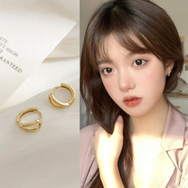 French earrings 2021 New Tide circle niche design sense earrings female summer Korean Net red temperament earrings