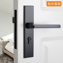 Nordic door lock room room silent room lock lock room lock luxury black door handle drawn silver lock
