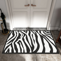 Black and white striped entry door ground mat foot cushion in door Home Carpet Genguan Entrance Mat can cut pvc