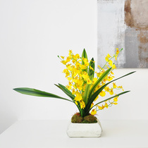 New Chinese emulated floral butterfly Landance Landance Lancer table swing piece cement basin suit adornment art265