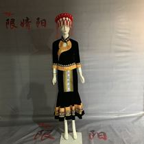 New ethnic minority Lisu ethnic group clothing suit ethnic dance to serve female performance Summer stage dress