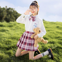 Girls JK set summer dress 2021 new childrens skirt autumn uniform Academy style pleated princess dress