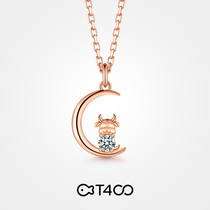 T400 zodiac necklace female summer sterling silver light luxury niche 2021 New choker fairy life birthday gift