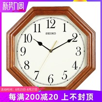 Japan Seiko European style living room retro solid wood wall clock artist with European style clock creative fashion clock hanging wall