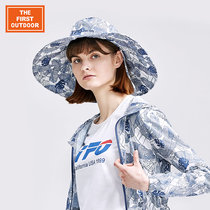 American outdoor brand double-sided quick-drying large round edge hat Leisure travel outdoor shade breathable sweat-absorbing printed hat
