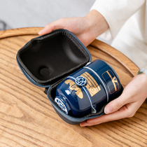 Portable travel anti-scalding Japanese-style quick cup one pot two household body storage Ceramic Kung Fu tea household small set