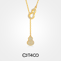 T400 gourd necklace sterling silver female summer 2021 New golden choker niche design high sense gift