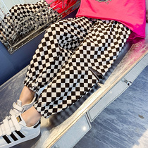 Girls Sweatpants 2021 Spring Summer Dress Children Girls Plaid Sweatpants in the summer New Casual Pants