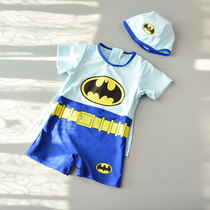 Boys swimsuit boy and child one boy Batman Cape boy 1-3 years old 6-year-old cute kid swimsuit