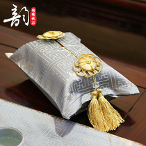 New Chinese Home Living Room Car Extractable Tissue Box Tissue Kit Cloth Art Home Toilet Pure Hand Sewn