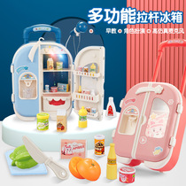 Foreign Trade Childrens House small home appliances toys educational early education with microphone multifunctional lever refrigerator girl suit