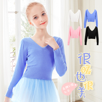 Children Dance Suit Dancing Sweater Girls Autumn winter Warm Exercises Coat Knit Long Sleeves Ballet shawl