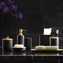 Tao home Alloy toothbrush cup mouthwash Cup brass bathroom bathroom toiletries kit five-piece set