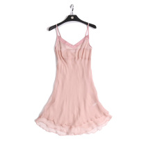 Wei - beauty romantic smooth Joes pure-colored sling sleepy skirt San silk silk silk silk silk silk silk silk silk silk silk silk silk - cut home suit V - collar