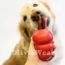 Eliminate BOREDOM American KONG Leaky Food Ball Bite-resistant Golden Retriever Teddy Molar Training Dog TOY FILLED Cookies