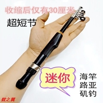 Small sea pole ultra-short section sea pole ultra-short road Asian pole throwing pole short winter fishing pole mini sea pole set sea pole