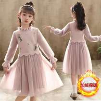 Female Great Boy Suit Winter Plus Suede Thickened Dress Girl Girl Dress Girl Dress Girl Dress Autumn Winter Dress 2020 New Children Foreign